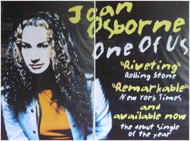 2-PANEL 80X60" HUGE SUBWAY POSTERS~Joan Osborne 1995 One of Us Relish 40x60"x2~