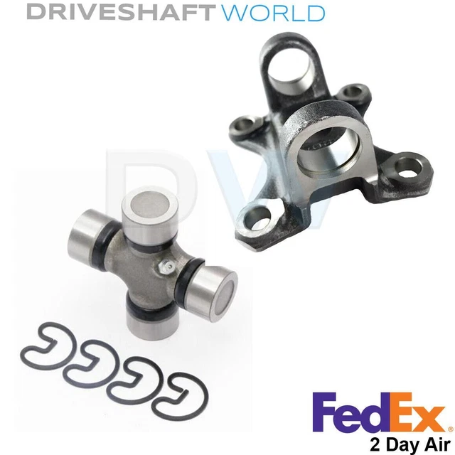 JEEP FORD 8.8 Flange Yoke + UJoint 1310 XJ YJ TJ To Jeep Driveshaft