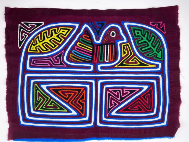 Ethnic Latin American Quilt KUNA PANAMA BIRD NEST Textile Women's MOLA M0639