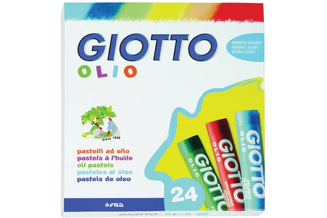 Juego de 24 pasteles al óleo fila Giotto