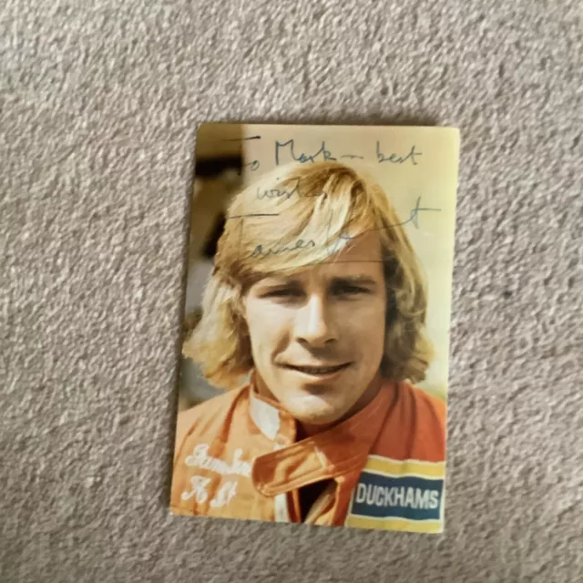 James Hunt F1 Racing Driver Signed Autograph - To Mark best wishes James Hunt