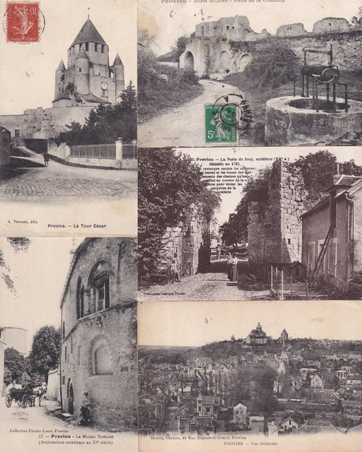 LOT DE 100 cartes postales anciennes postcards 1900-1945 PROVINS SEINE ...