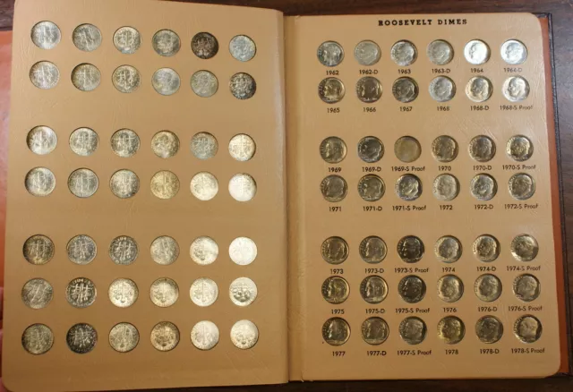 1946-1988 Roosevelt Dime Coin Collection Set, BU & Proof