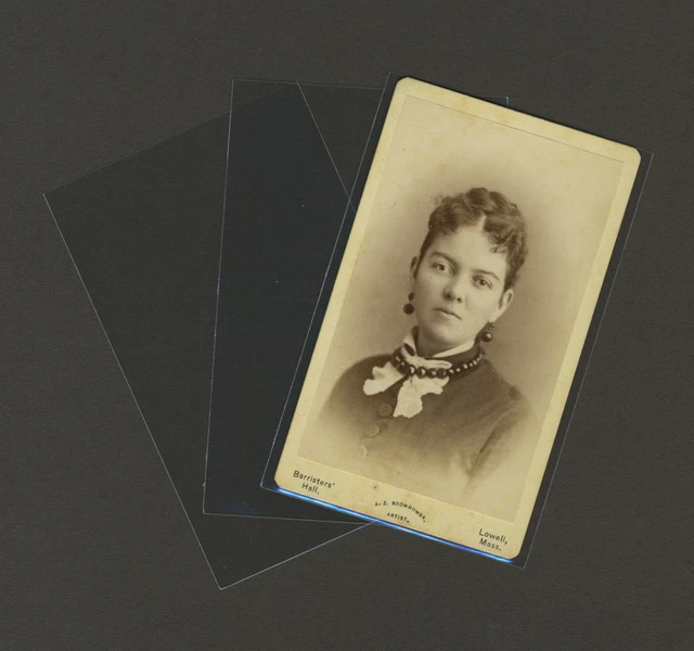 100 CDV Carte de Visite Photo Sleeves Pack/Lot Clear Poly Archival Safe