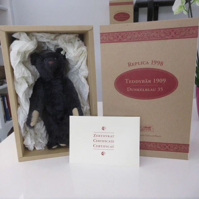 Ours Steiff 35 Cm – Réplique Teddy Bear 1920 – Marron Clair – Parfait état 1994