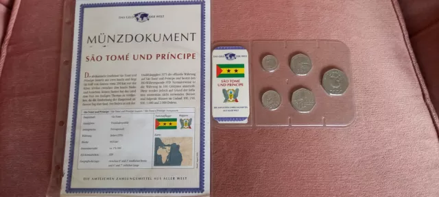 Kursmünzensatz mit Zertifikat Sao Tome und Principe 5 Münzen