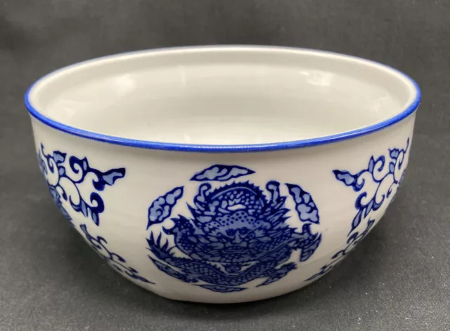 Yokohama Studio Japan Hand Painted Blue White 5” & 4” Porcelain Bowls