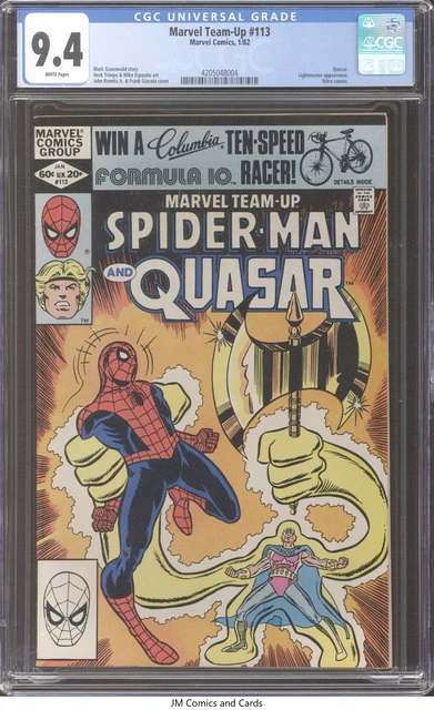 Marvel Team-Up #113 1982 CGC 9.4 White Pages - Spider-Man & Quasar.