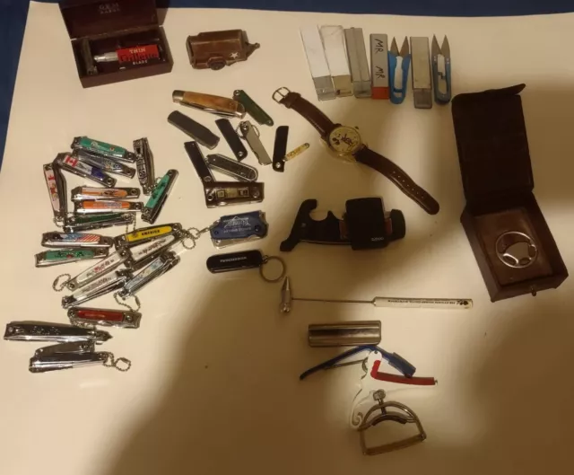 Vintage Junk Drawer--Gillette, Zippo, Pocket Knives, More...