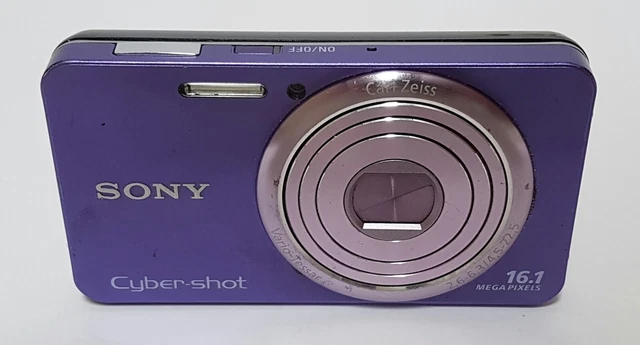 Sony Cyber-Shot DSC-W570 16.1MP Digital Camera Purple Violet W/ Battery READ