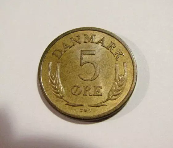 Denmark 1963 5 Ore Au Coin