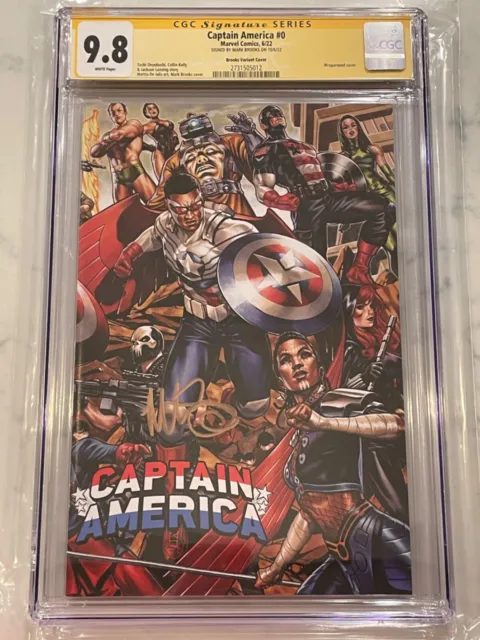 Captain America #0 Brooks Wraparound Variant CGC 9.8 SS Signed by Mark Brooks