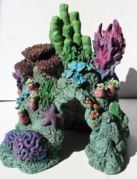 Fish Tank Aquarium Decoration Large Size Coral Starfish Swim Through Decoration