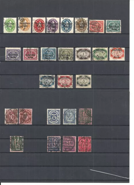Deutsches Reich 1920 - 1944, Dienstmarken, komplette Sätze aus MiNrn: 1 - 177 o 2