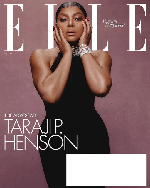 ELLE MAGAZINE DECEMBER 2023 January 2024 TARAJI P. HENSON Cover 14.44
