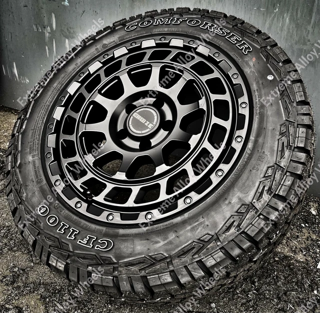 17& BLACK SWAMPER Alloy Wheels Volkswagen T5 T6 T28 T30 +All Terrain