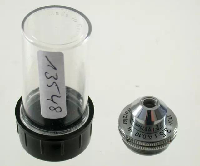 LEICA Leitz microscope lens Mikroskop Objektiv 1h 170/- 3,5:1 3,5x A0,10 /18
