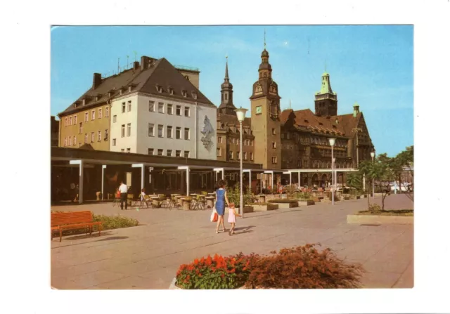 AK Ansichtskarte Karl-Marx-Stadt / Chemnitz / Blick vom Rosenhof zum Rathaus