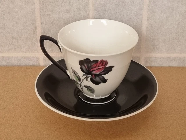 Royal Albert Masquerade Cup And Black Saucer 3