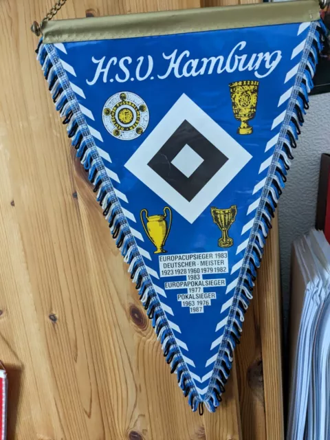 Unikat. Wimpel.sehr Alt.Uwe Seeler. Fussball.Hamburger SV. HSV. Rarität. 40 Cm L