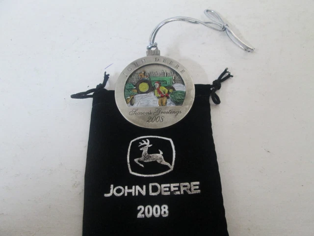 2008 John Deere Pewter Christmas Ornament - #13 In A Series
