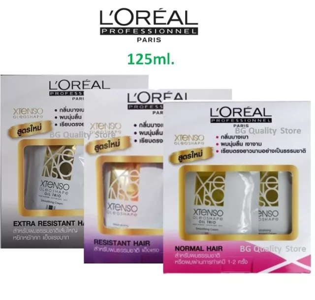 LOREAL Xtenso Oleoshape 125ml. Hair Straightener Straightening Smoothing Cream