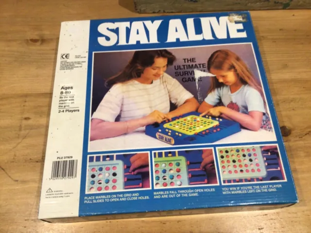 Telitoy GAMES Stay Alive Board Game Vintage Boxed and Complete Retro Complete