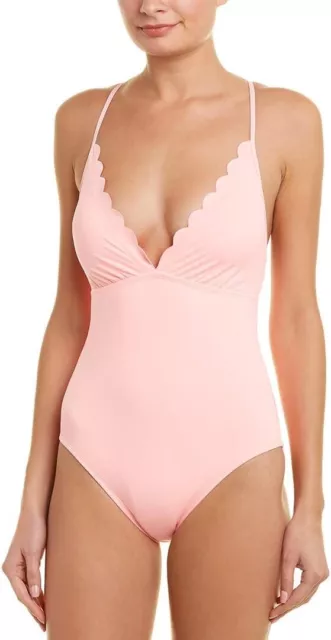 La Blanca Womens Petal Pusher One-Piece Swimsuit Light Coral Size 6