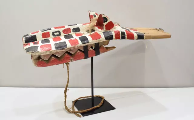 African Wood Bamana Bozo Leopard Mask Marionette Mali