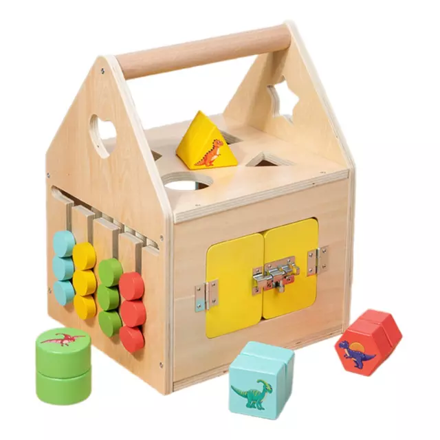 Montessori Lock Box Toys Matching Sensory Board for 1 Year Old Children