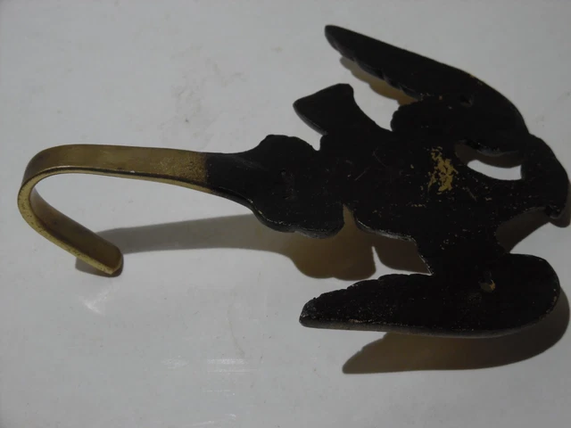 Vintage Brass Eagle Hook Wingspan 3.5” Made in Japan 5