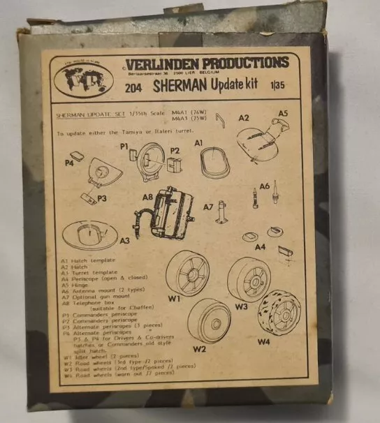 204 Verlinden 1:35 Sherman Upgrade Kit