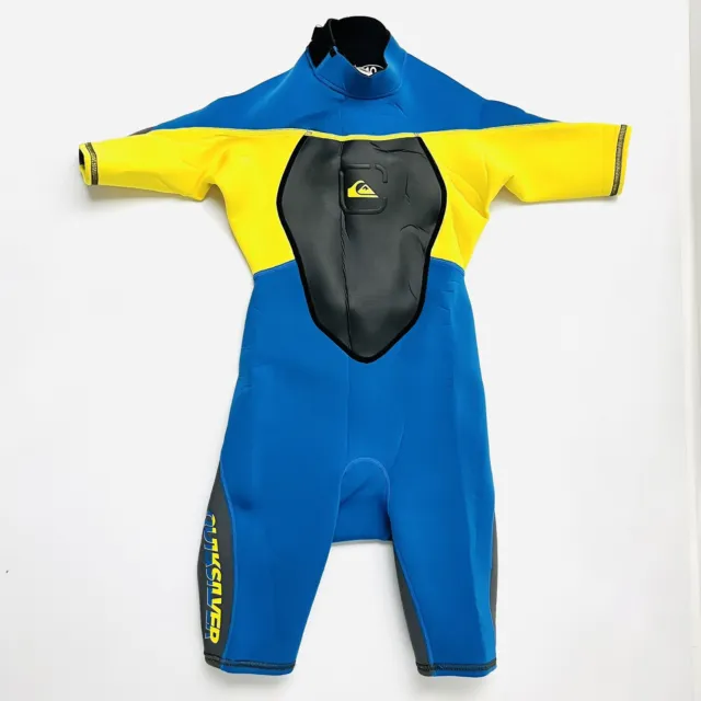 Quiksilver Boys 2/2mm Syncro Neoprene Weisuit Back Zip Springsuit Size 10