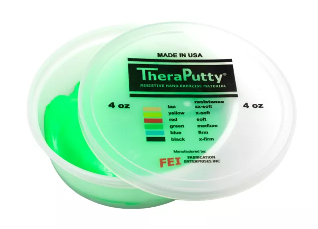 Cando Theraputty Standard Hand Exercise Putty - 4 oz - Green - Medium