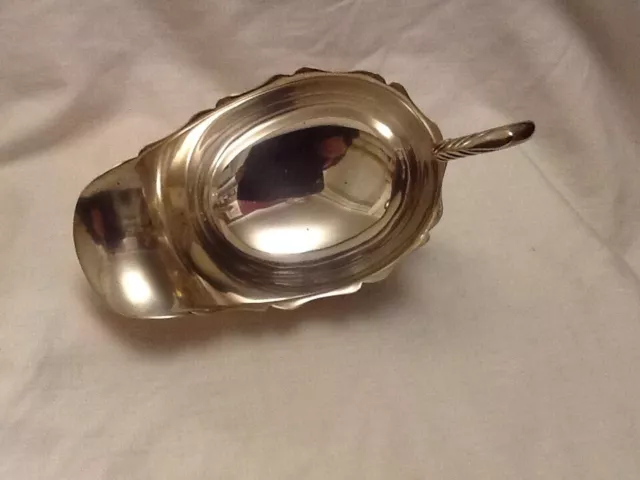 Pretty Silver Plate Sauce Boat. 3