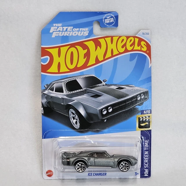 Hot Wheels 2024 HW SCREEN TIME Ice Charger 78/250 - Dodge, édition Limitée, Modèle Réduit 1/64