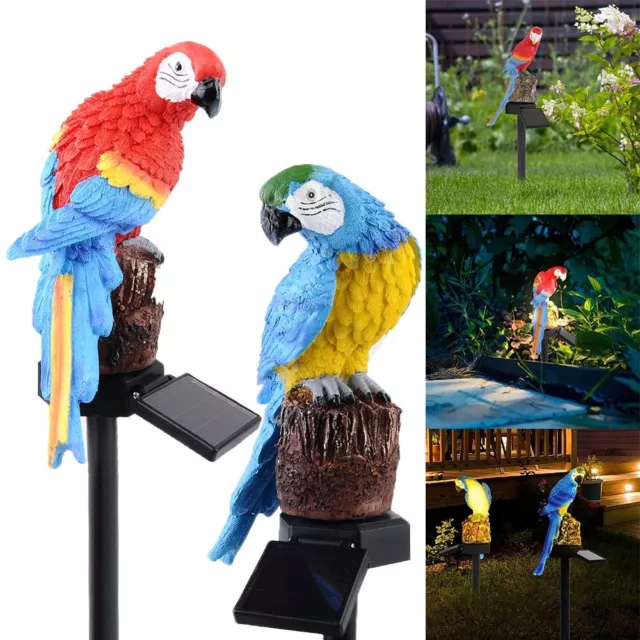 LED Solarlampe Gartenlampe Außenlamp Solarleuchte Papagei Gartenbeleuchtung Deko