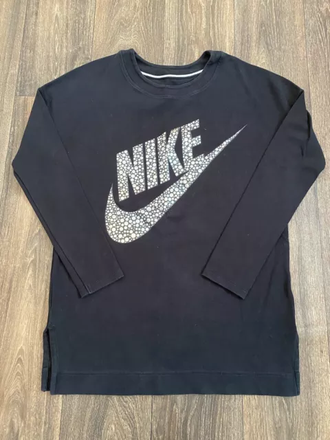 Nike rally metallic sales clash print crew