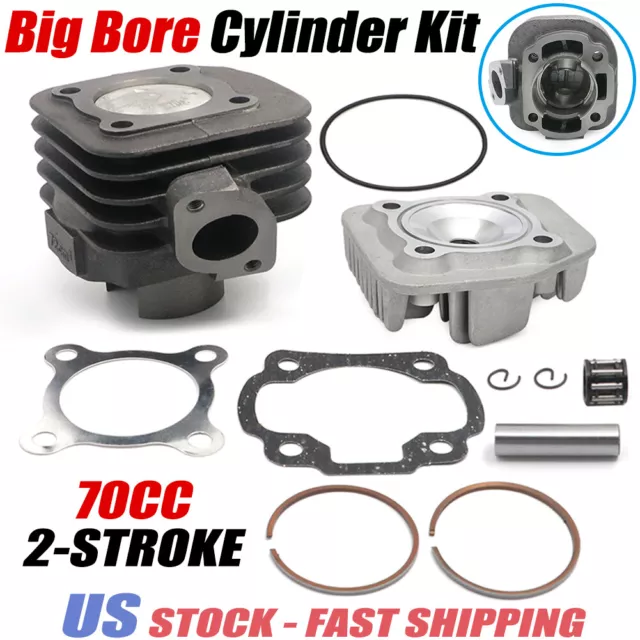 70Cc Big Bore Cylinder Kit For Yamaha Jog Minarelli Zuma Vino 2 Stroke Scooter