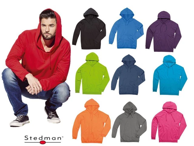 Felpa Uomo Donna Da Lavoro Con Cappuccio Stedman Cotone  Personalizzabile