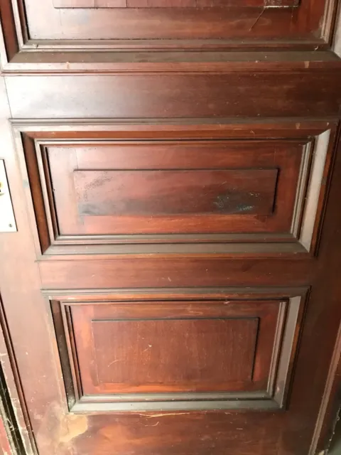Antique Pair Large Thick Wood 36X108 Pocket Door Room Dividers Old VTG 237-23B 6