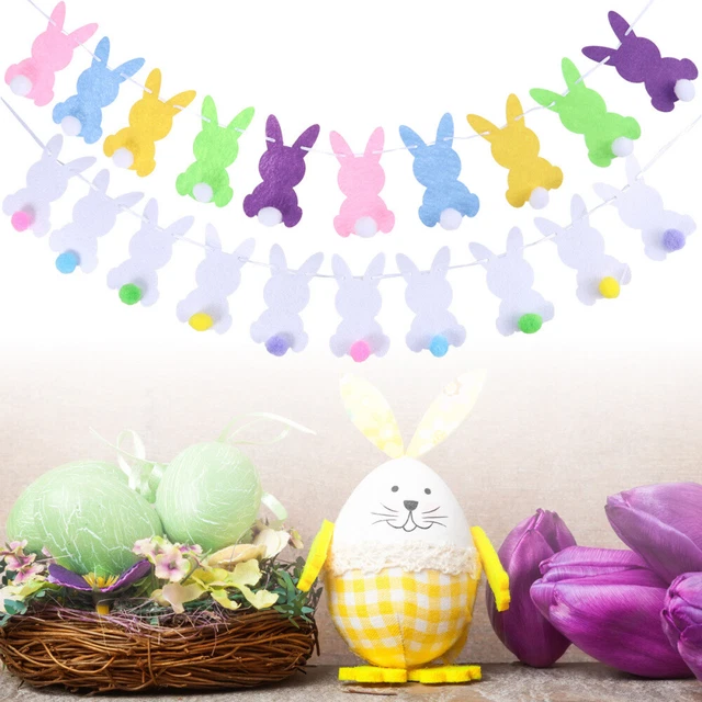 2 Sets Hintergrund Decor Hängende Dekoration Frühling Partei Banner Girlande