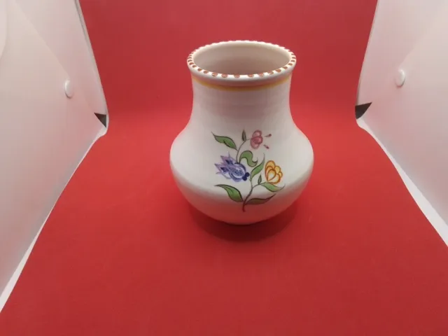 POOLE POTTERY VASE, ENGLAND, HAND DECORATED, DECO STYLE. 5" Approx.