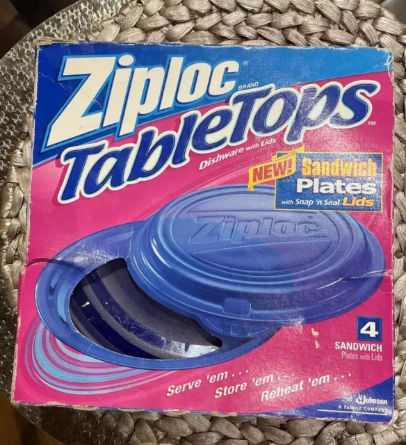 Pre-Owned ZIPLOC Tabletops 4 Pack Bowls With Snap & Seal Lids