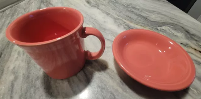 FIESTAWARE FLAMINGO PINK Ring Handle Mug Fiesta New Second