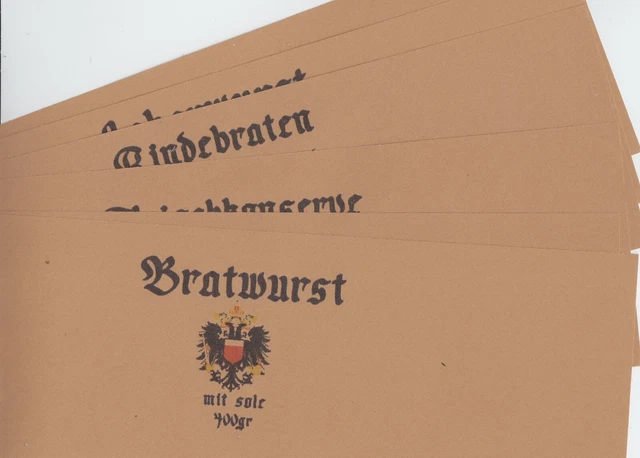 Ww1 Rations Labels SET OF 12 Ww1 Austro-Hungary Army Ration Labels (Repro) £2.99 - PicClick UK