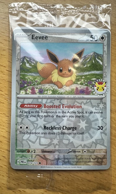 2025 POKÉMON DAY Exclusive Eevee Promo Card 💎Sealed Unopened💎 Pokémon