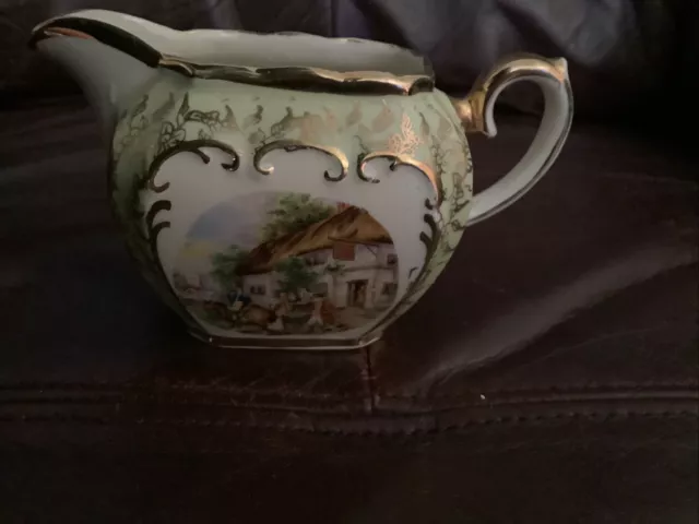 Vintage Rare Sadler Tea pot 1941 Missing Lid Country Tavern Scene