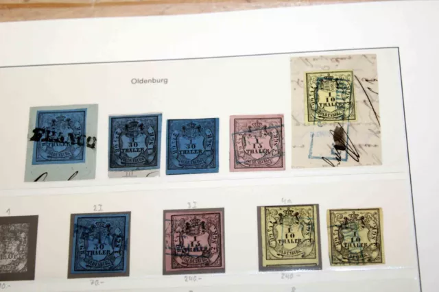 Altdeutschland Oldenburg: Urige gute Mehrfach-Sammlung auf Vordrucken