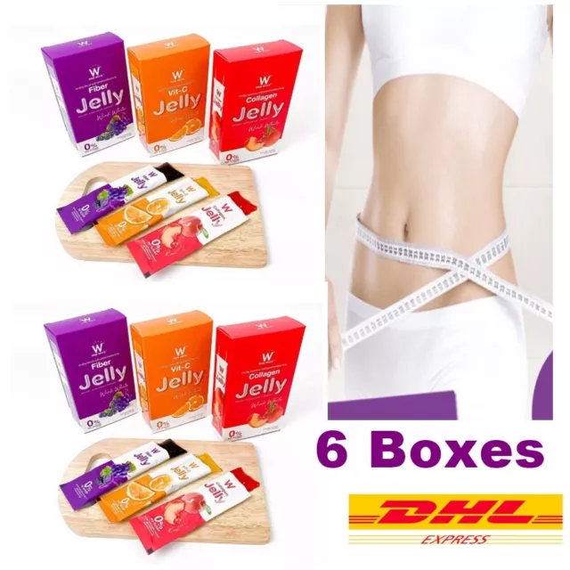 6X Jelly Wink White W Fiber Collagen Vit C Mix Flavors Detox Slim Skin Healthy